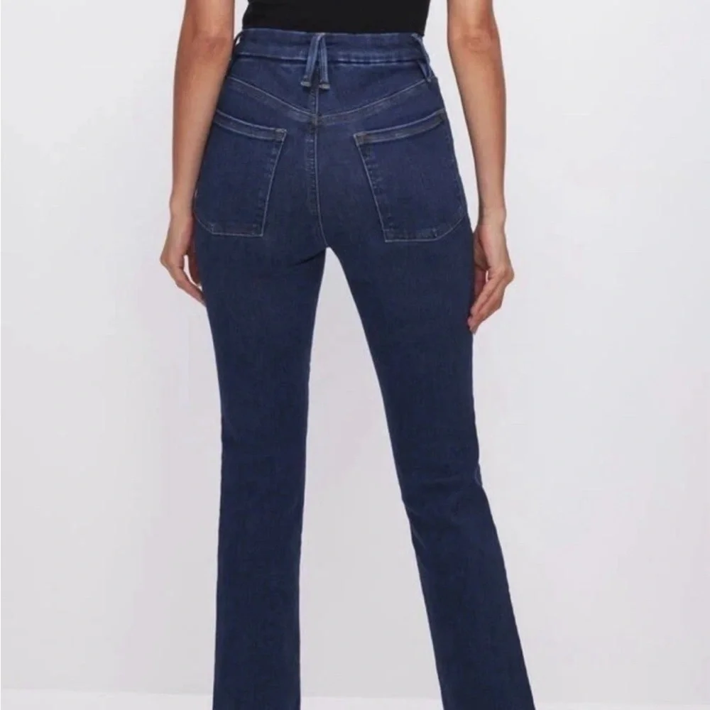 Good American Women's Power Stretch Pull On Straight Jeans Blue Size M - Picture 2 of 10